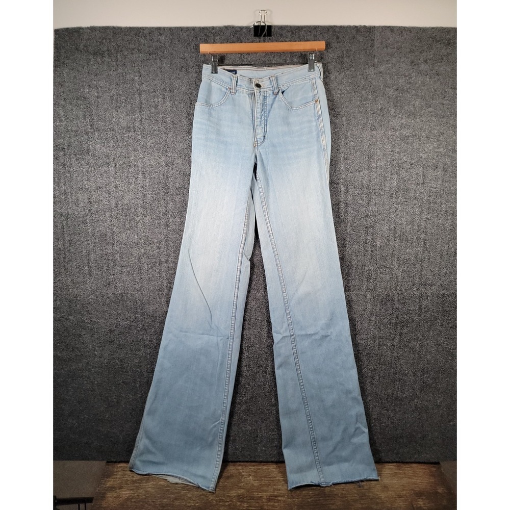 Vintage 80s Graffiti Jeans Juniors Size 7 Mini Flare High Waisted Raw Hem Hippie